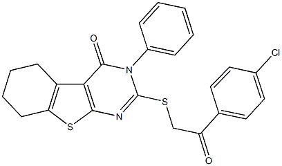 2-{[2-(4-chlorophenyl)-2-oxoethyl]sulfanyl}-3-phenyl-5,6,7,8-tetrahydro[1]benzothieno[2,3-d]pyrimidin-4(3H)-one