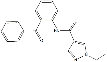 N-(2-benzoylphenyl)-1-ethyl-1H-pyrazole-4-carboxamide 结构式