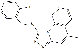 2-fluorobenzyl 5-methyl[1,2,4]triazolo[4,3-a]quinolin-1-yl sulfide,,结构式