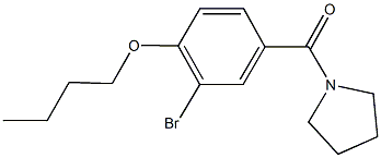 2-bromo-4-(1-pyrrolidinylcarbonyl)phenyl butyl ether Structure