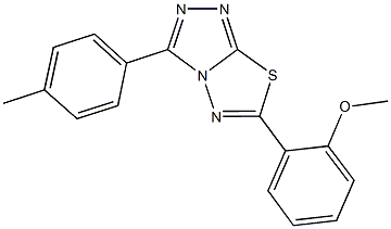 methyl 2-[3-(4-methylphenyl)[1,2,4]triazolo[3,4-b][1,3,4]thiadiazol-6-yl]phenyl ether,,结构式