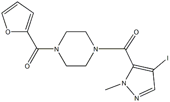 1-(2-furoyl)-4-[(4-iodo-1-methyl-1H-pyrazol-5-yl)carbonyl]piperazine