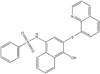 N-[4-hydroxy-3-(8-quinolinylsulfanyl)-1-naphthyl]benzenesulfonamide