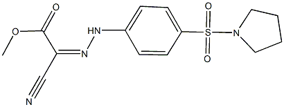 methyl cyano{[4-(pyrrolidin-1-ylsulfonyl)phenyl]hydrazono}acetate