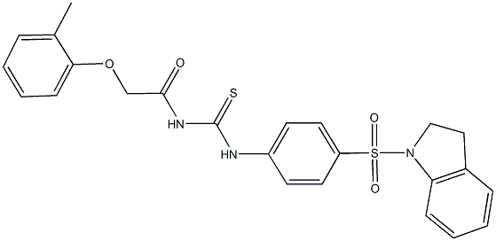 N-[4-(2,3-dihydro-1H-indol-1-ylsulfonyl)phenyl]-N'-[(2-methylphenoxy)acetyl]thiourea