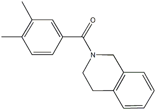 2-(3,4-dimethylbenzoyl)-1,2,3,4-tetrahydroisoquinoline 化学構造式