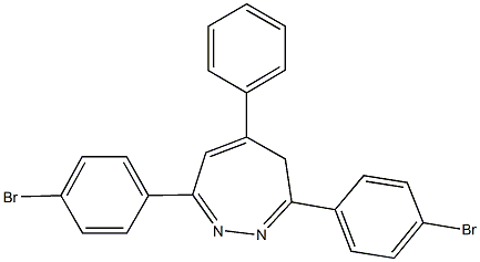 3,7-bis(4-bromophenyl)-5-phenyl-4H-1,2-diazepine,,结构式