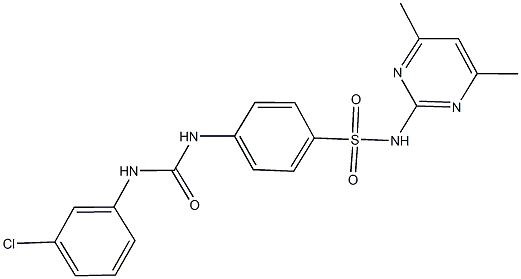  4-{[(3-chloroanilino)carbonyl]amino}-N-(4,6-dimethyl-2-pyrimidinyl)benzenesulfonamide