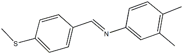 N-(3,4-dimethylphenyl)-N-[4-(methylsulfanyl)benzylidene]amine Structure