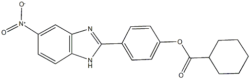 4-{5-nitro-1H-benzimidazol-2-yl}phenyl cyclohexanecarboxylate Structure