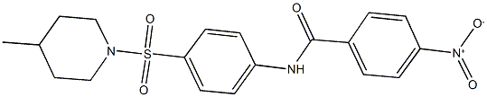 4-nitro-N-{4-[(4-methylpiperidin-1-yl)sulfonyl]phenyl}benzamide Struktur