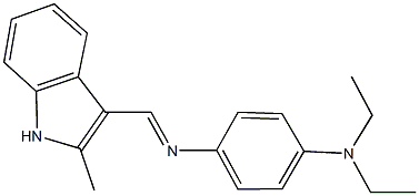 N-[4-(diethylamino)phenyl]-N-[(2-methyl-1H-indol-3-yl)methylene]amine Structure