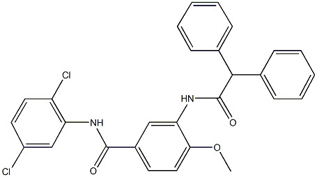 N-(2,5-dichlorophenyl)-3-[(diphenylacetyl)amino]-4-methoxybenzamide Struktur