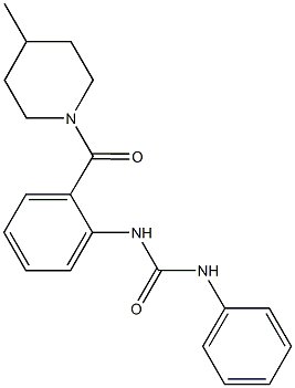 N-{2-[(4-methyl-1-piperidinyl)carbonyl]phenyl}-N'-phenylurea,,结构式