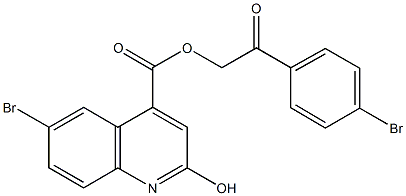  2-(4-bromophenyl)-2-oxoethyl 6-bromo-2-hydroxy-4-quinolinecarboxylate