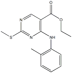 ethyl 2-(methylsulfanyl)-4-(2-toluidino)-5-pyrimidinecarboxylate Struktur