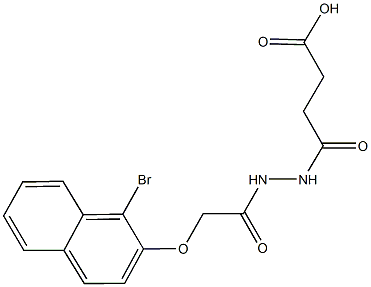 4-(2-{[(1-bromo-2-naphthyl)oxy]acetyl}hydrazino)-4-oxobutanoic acid|