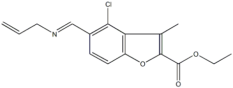 ethyl 5-[(allylimino)methyl]-4-chloro-3-methyl-1-benzofuran-2-carboxylate 结构式