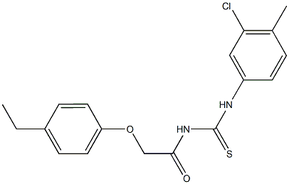 N-(3-chloro-4-methylphenyl)-N'-[(4-ethylphenoxy)acetyl]thiourea