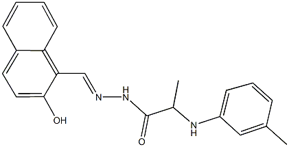 N'-[(2-hydroxy-1-naphthyl)methylene]-2-(3-toluidino)propanohydrazide 结构式