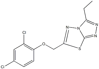 2,4-dichlorophenyl (3-ethyl[1,2,4]triazolo[3,4-b][1,3,4]thiadiazol-6-yl)methyl ether Struktur