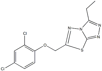 2,4-dichlorophenyl (3-ethyl[1,2,4]triazolo[3,4-b][1,3,4]thiadiazol-6-yl)methyl ether Structure