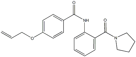 4-(allyloxy)-N-[2-(1-pyrrolidinylcarbonyl)phenyl]benzamide 结构式
