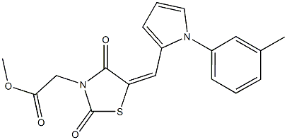 methyl (5-{[1-(3-methylphenyl)-1H-pyrrol-2-yl]methylene}-2,4-dioxo-1,3-thiazolidin-3-yl)acetate