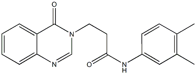 N-(3,4-dimethylphenyl)-3-(4-oxo-3(4H)-quinazolinyl)propanamide Structure