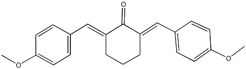 2,6-bis(4-methoxybenzylidene)cyclohexanone Structure