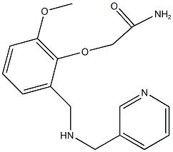 2-(2-methoxy-6-{[(3-pyridinylmethyl)amino]methyl}phenoxy)acetamide 结构式