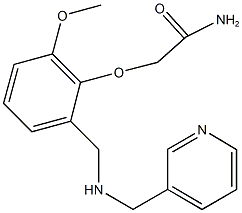 2-(2-methoxy-6-{[(3-pyridinylmethyl)amino]methyl}phenoxy)acetamide,,结构式