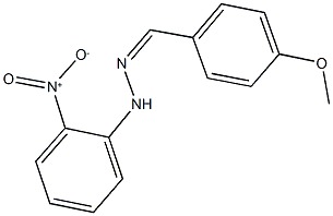 4-methoxybenzaldehyde {2-nitrophenyl}hydrazone 化学構造式