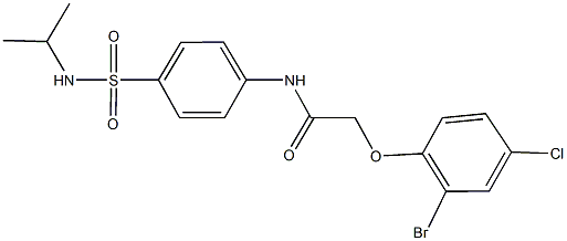 2-(2-bromo-4-chlorophenoxy)-N-{4-[(isopropylamino)sulfonyl]phenyl}acetamide