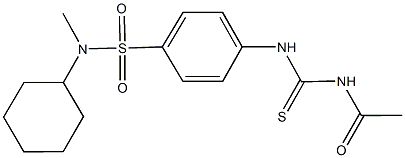 4-{[(acetylamino)carbothioyl]amino}-N-cyclohexyl-N-methylbenzenesulfonamide 化学構造式