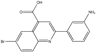 2-(3-aminophenyl)-6-bromo-4-quinolinecarboxylic acid 结构式