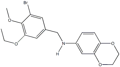 N-(3-bromo-5-ethoxy-4-methoxybenzyl)-N-(2,3-dihydro-1,4-benzodioxin-6-yl)amine