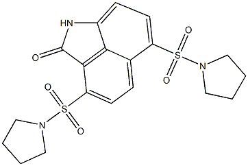 3,6-bis(1-pyrrolidinylsulfonyl)benzo[cd]indol-2(1H)-one 结构式