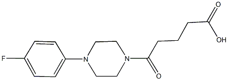 5-[4-(4-fluorophenyl)-1-piperazinyl]-5-oxopentanoic acid Struktur