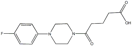 5-[4-(4-fluorophenyl)-1-piperazinyl]-5-oxopentanoic acid Structure