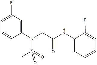 2-[3-fluoro(methylsulfonyl)anilino]-N-(2-fluorophenyl)acetamide 结构式