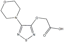 {[4-(4-morpholinyl)-1,2,5-thiadiazol-3-yl]oxy}acetic acid 结构式