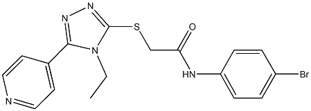 N-(4-bromophenyl)-2-{[4-ethyl-5-(4-pyridinyl)-4H-1,2,4-triazol-3-yl]sulfanyl}acetamide Struktur