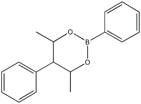 4,6-dimethyl-2,5-diphenyl-1,3,2-dioxaborinane 化学構造式