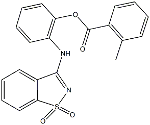 2-[(1,1-dioxido-1,2-benzisothiazol-3-yl)amino]phenyl 2-methylbenzoate|