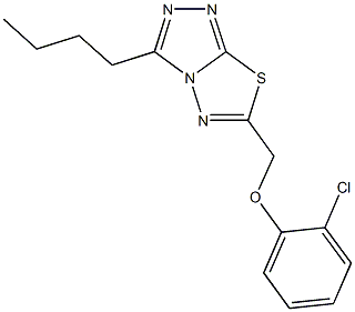 (3-butyl[1,2,4]triazolo[3,4-b][1,3,4]thiadiazol-6-yl)methyl 2-chlorophenyl ether 结构式