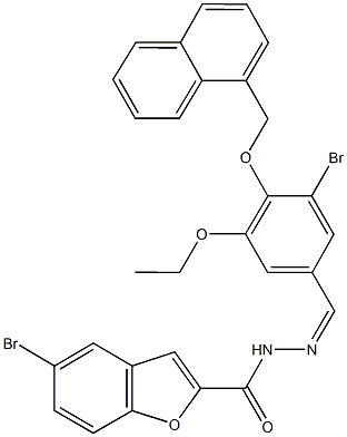  5-bromo-N'-[3-bromo-5-ethoxy-4-(1-naphthylmethoxy)benzylidene]-1-benzofuran-2-carbohydrazide