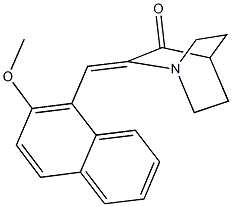 2-[(2-methoxy-1-naphthyl)methylene]quinuclidin-3-one Structure