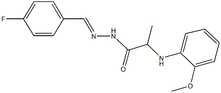 N'-(4-fluorobenzylidene)-2-(2-methoxyanilino)propanohydrazide