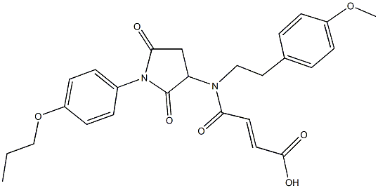4-{[2,5-dioxo-1-(4-propoxyphenyl)-3-pyrrolidinyl][2-(4-methoxyphenyl)ethyl]amino}-4-oxo-2-butenoic acid Struktur